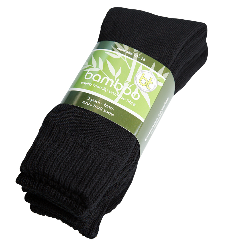 3-Pack of Extra Thick Navy Blue Bamboo Socks