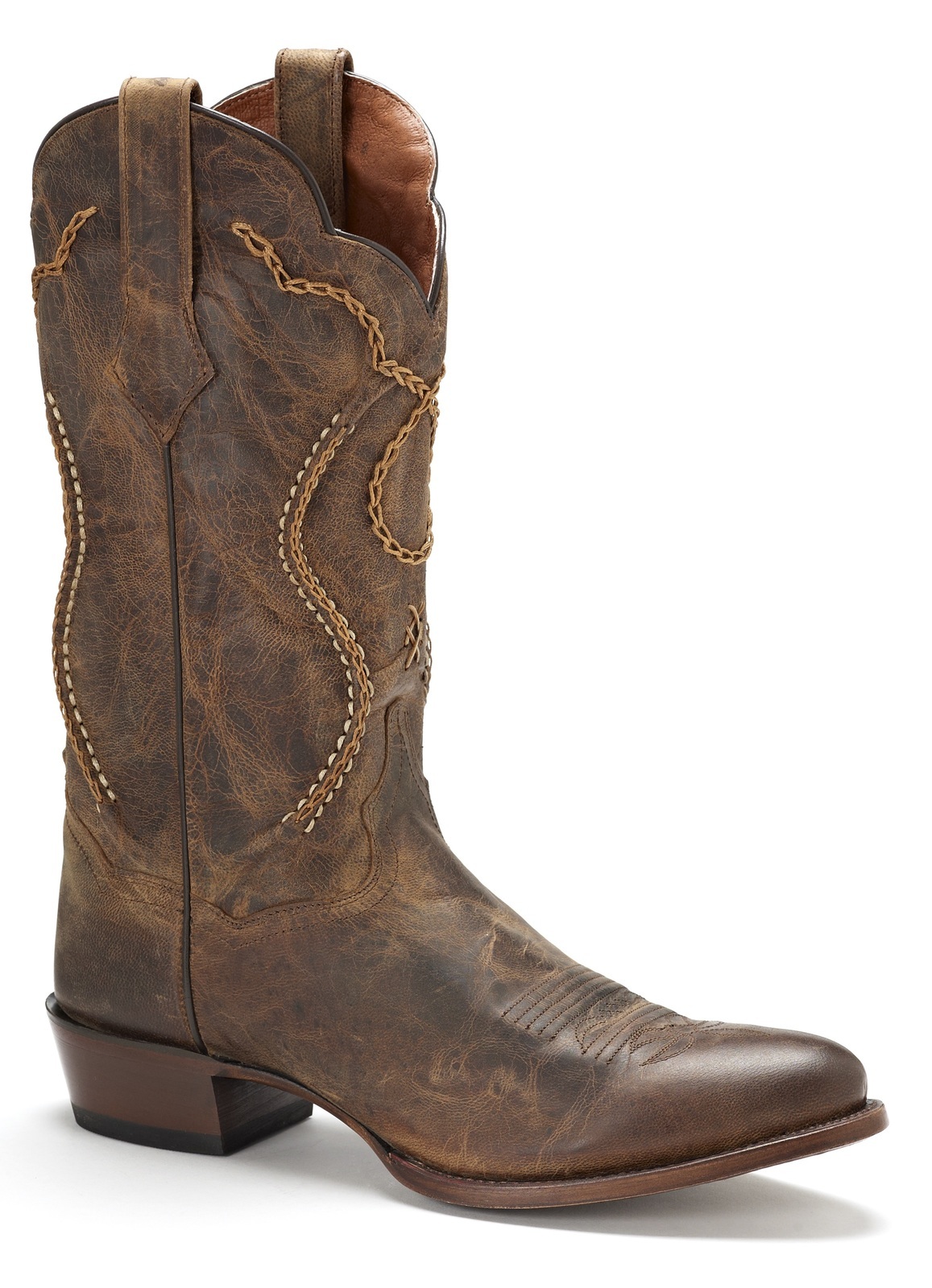 Buy Ariat Mens Heritage Western R-Toe Boots (10002204) Distressed Brown  Online Australia