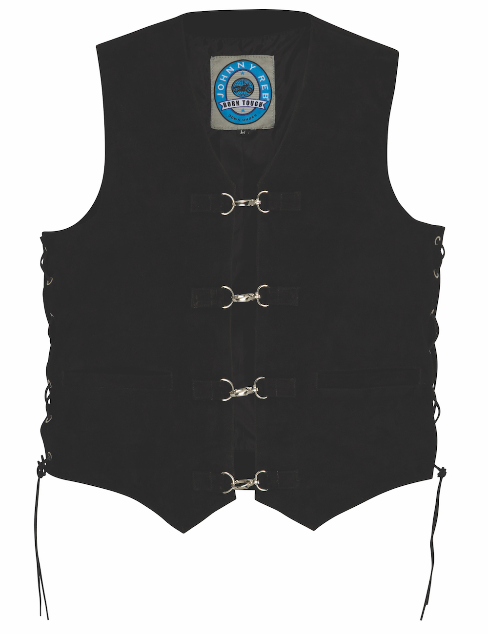 Mens Johnny Reb JRV10004 Leather Biker Vest