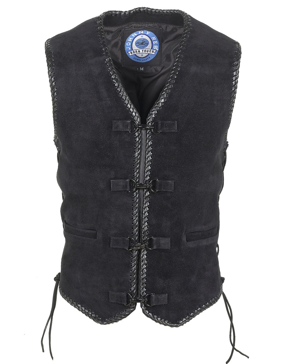 Johnny Reb JRV10007 Mens Lightning Ridge Suede Motorcycle Vest