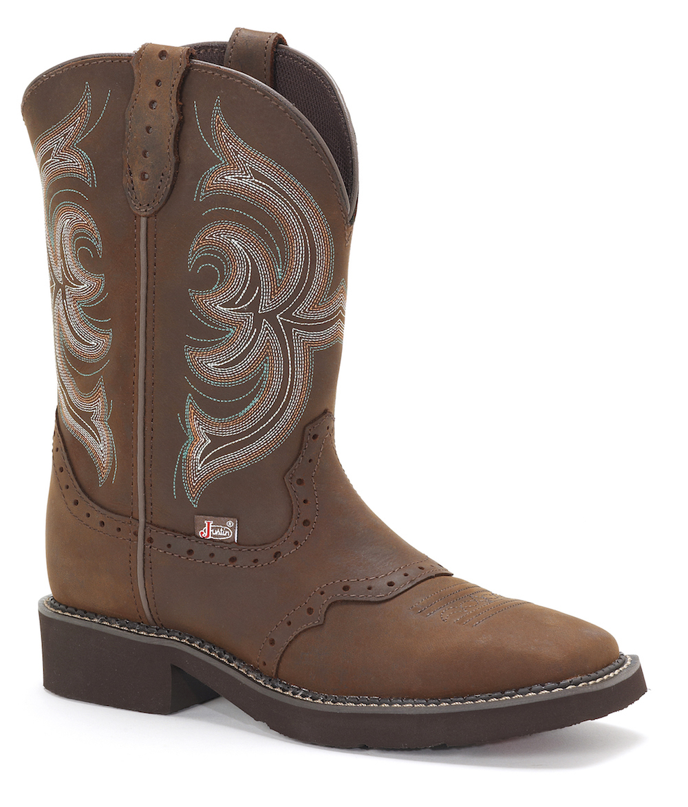 justin gypsy women's square toe western boots