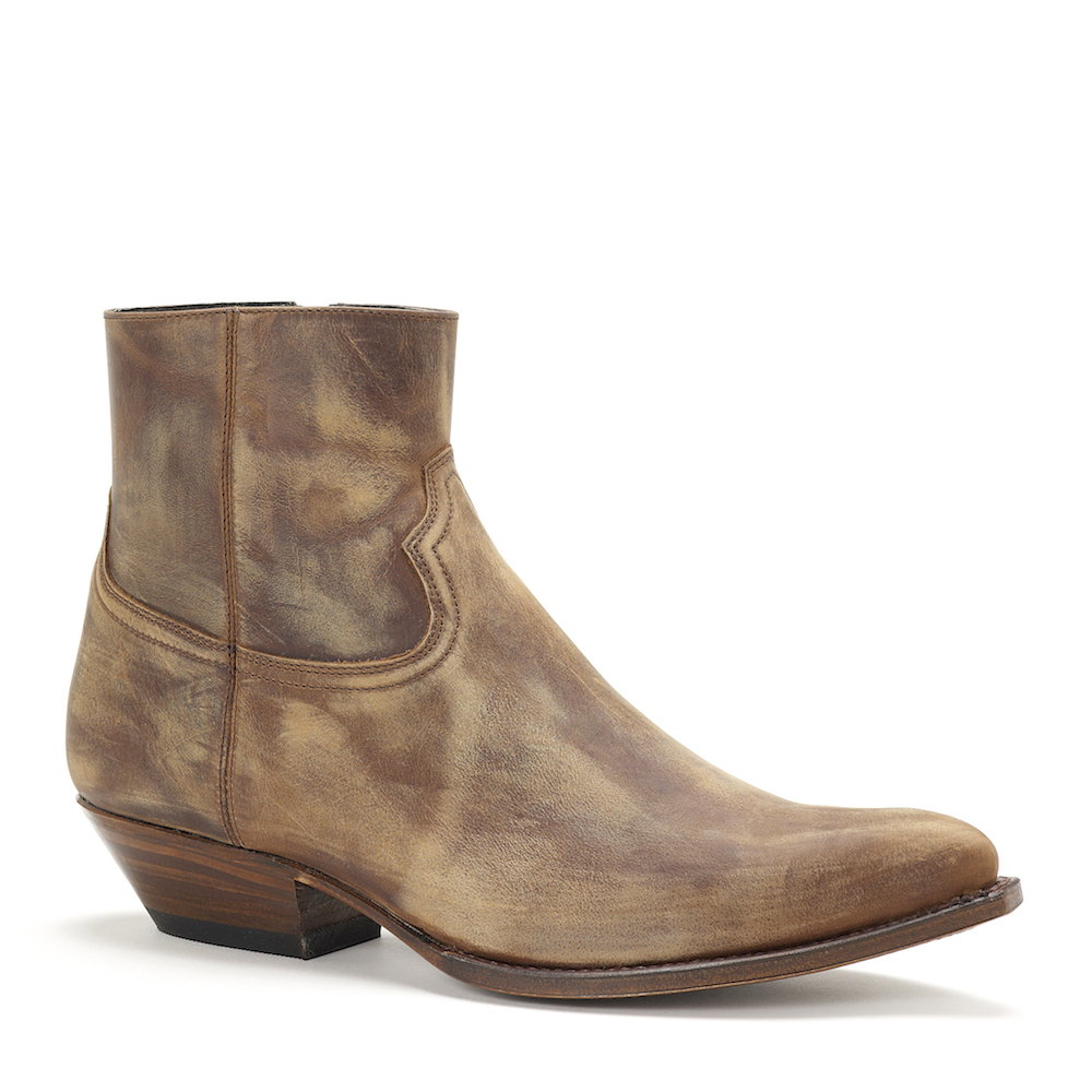 tan cowboy ankle boots