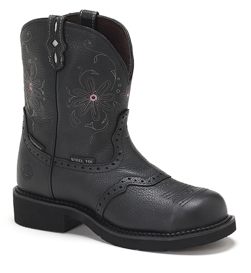 black waterproof cowboy boots