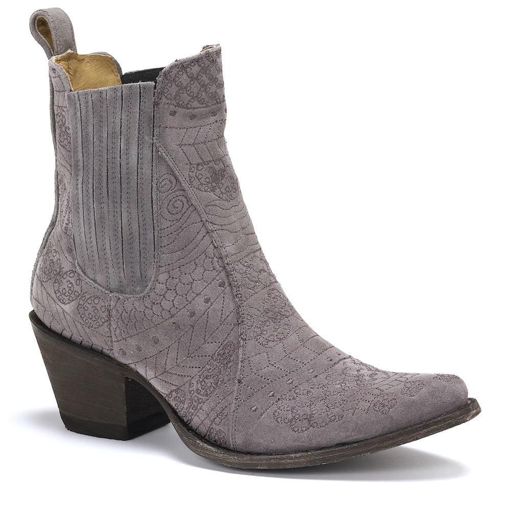 Womens Old Gringo Mariella Grey Suede Ankle Boots Western Boot Barn