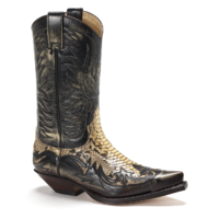 animal skin cowboy boots